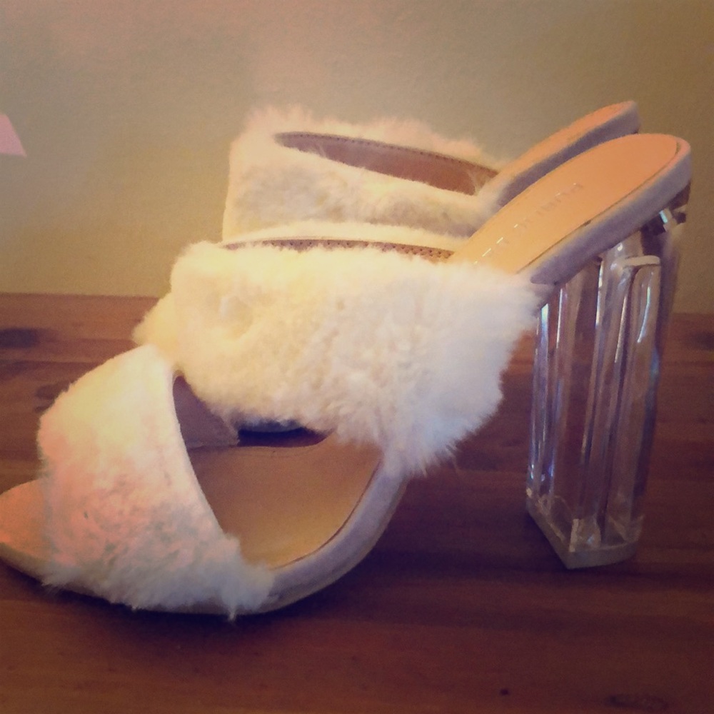 Fur Slip On Heels
